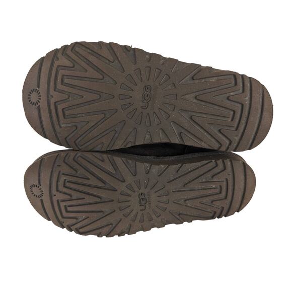 UGG Dark Chocolate Brown Nyla Wool Knit Suede Buckle Winter Shearling Boots Sz 6 - Picture 8 of 8